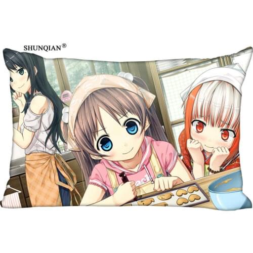 Custom Pillowcase Monobeno Rectangle Zipper Polyester Cotton Pillow Cover Size 45x35cm (one side) Print