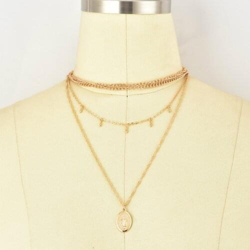 New Necklace Fashion Personality Necklace Trend Multilayer Female Necklace Selling Notre Dame Necklace Jewelry Wholesale