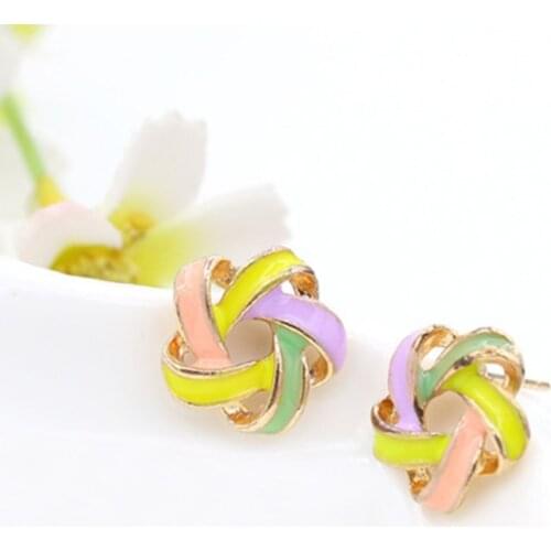 New Hot Fashion Sweety Beautiful Women Trendy Wool Earrings Bohemia Cross Stud Jewelry For Women