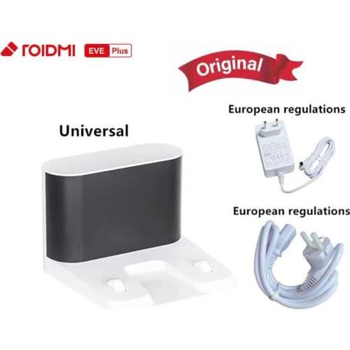 Original Charging Pile Adapter European standard Power Cord European Standard Kit for Xiaomi Roidmi Eve Plus Robot accessories