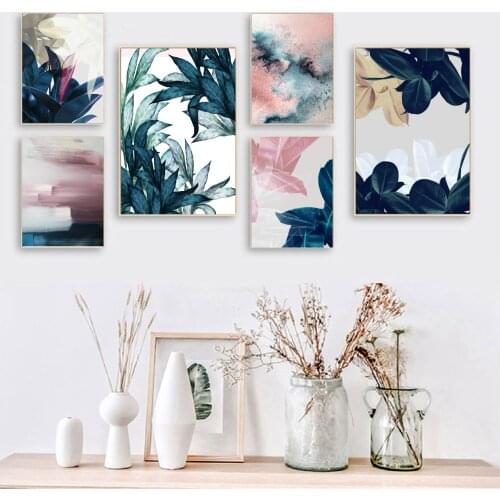 Botanical Posters Fern Leaf Canvas Prints Kitchen Wall Art Decor , Watercolor Monstera Art Painting Picture for Living Room Home