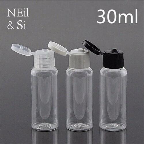 30ml Plastic Cosmetic Lotion Cream Bottle Refillable Makeup Water Package Containers Small Flip cap Bottles Travel set