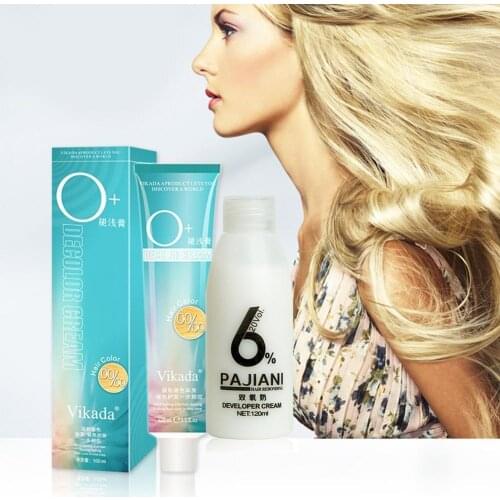 100ml Professional Bleaching Agent With Hydrogen Peroxide Milk Long Lasting Not Hurt Hair Fading Care Cream Brighten Hair Color