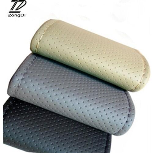 ZD 38cm Car Steering Wheel Covers Genuine Leather Hand Stitching For Citroen C5 C4 C3 Mini Cooper Opel Astra H G J Vectra C Saab