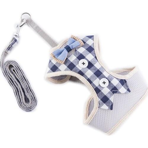 Dog Harness for Chihuahua Pug Small Medium Dogs Puppy Cat Harnesses Vest Walking Lead Leash Pet shop dog collar personalized set