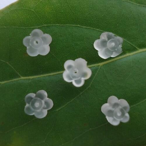 Lots 500PCS Flower shape Plastic earring backs stoppers Finding, 4mm SL