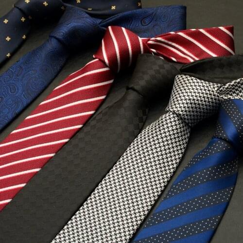 High Quality 2020 New Fashion Ties Men Business 7cm Stripe Silk Tie Wedding Formal Ties for men Designers Brand with Gift Box