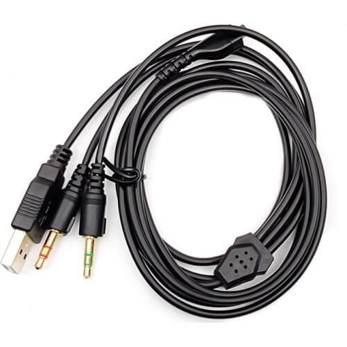 Replacement Braided Aux Cable Cord With Boom Microphone Mic Mute Volume Control Switch for V-Moda Crossfade Headphones Headsets