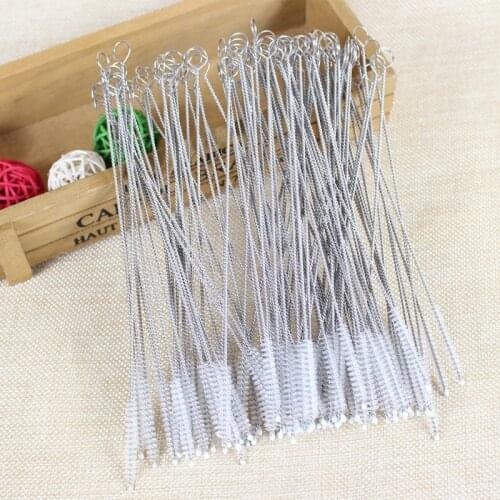 Factory pipette brush stainless steel bottle pipette tube brush water cup baby nylon tube 17 cm baby cup brush cleaning brush