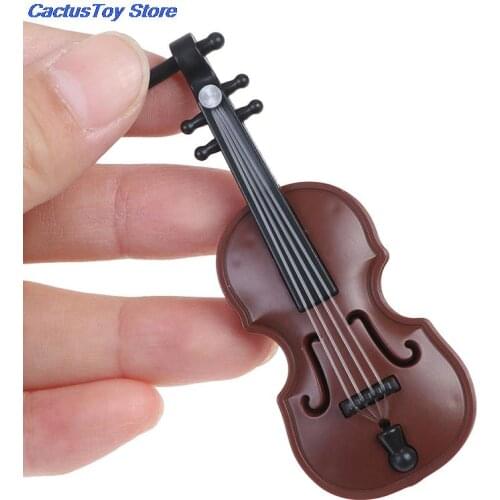 1/12 Dolls House Miniature Plastic Violin Music Instrument Model Accessories Toy MYPANDA