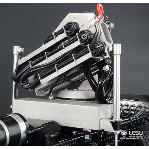 1/14 crane truck crane LS-A0014 hydraulic front and rear support foot standard with five-way valve oil pump RCLESU Tamiya truck