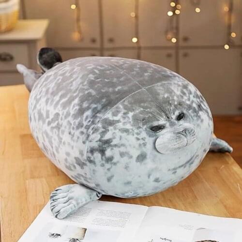 30-80cm 1pc Soft Seals Plush Toys Sea World Animal Sea lions Plush Stuffed Doll Sleeping Pillow Kids Girls Gifts Baby