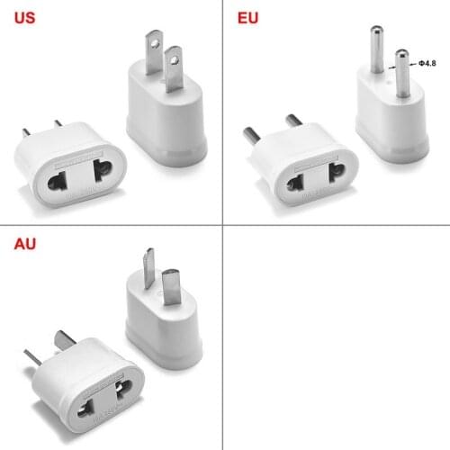 10pcs European EU KR Plug Adapter Converter China US to EU Euro Travel Adapter Electrical Plug AU Japan Power Charger Socket