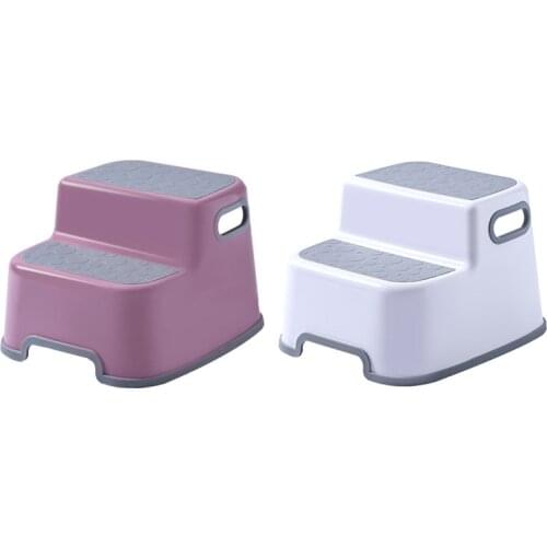 2Story Children Footstool Toddler Childrens Urinal Training Footstool Bathroom Toilet Stool With Soft Non Slip Handle