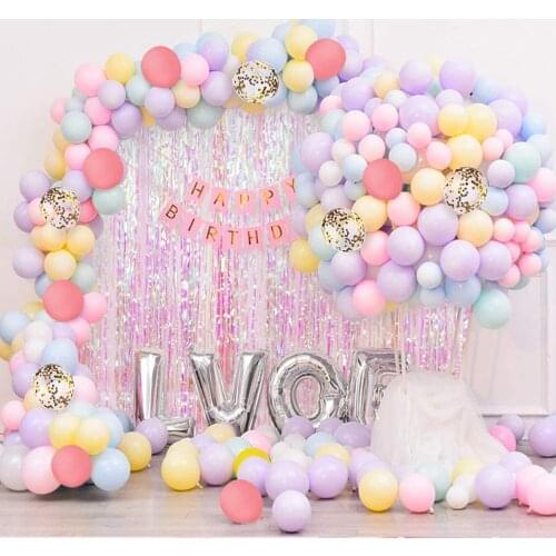 209pcs/lot Pastel Balloons Garland Kit Rainbow Macaron Balloons Arch Baby Shower balloons birthday party wedding decoration