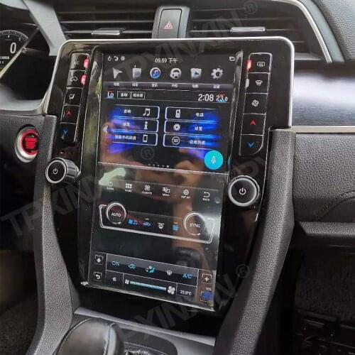 For Honda Civic 2016-2020 Android 9.0 4+64G 11.8' Car Multimedia Player Audio Radio Stereo GPS Navigation Headunit Tape Recorder