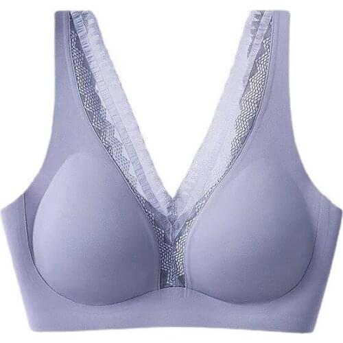 Brassiere with Flower Fragrance No Steel Ring, Gathered Brassiere No Trace Beautiful Back, 2021 New Style LingerieFemale Lace