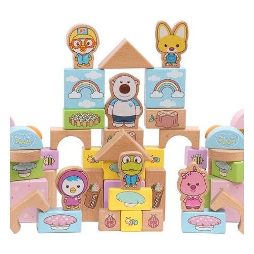 Baby Toys Building & Construction Toys Stacking Blocks Wooden toys 100 pieces building blocks montessori toys baby toy juguetes