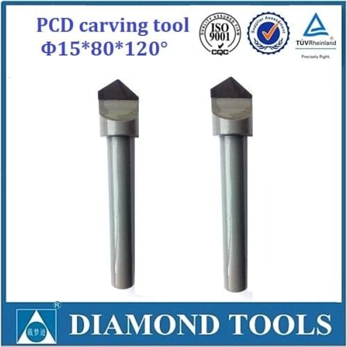 Diameter 15mm PCD engraving tool DPJ 15605 L80 PCD router bit for stone carving tool for big letter
