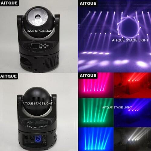 10lot Dj light disco lights led small moving head 60w led beam moving head light 60 watt led mini moving head light
