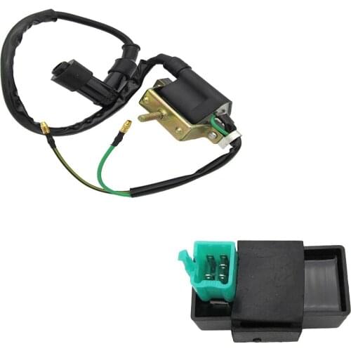 Racing Ignition Coil + AC 6-pin CDI Box Module for 50cc-150cc Engine Parts Dirt Bike ATV Quad