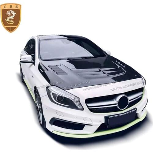 Carbon Fiber Engine Hood Cover Bonnet For Benz A Class W176 A180 A200 A260 A45 Carbon Modification Accessories