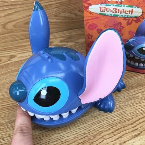 Disney Anime Cartoon Lilo & Stitch Angel Kawaii PVC Figure Funny Toys Bite your fingers Toys Children Birthday Christmas Toys