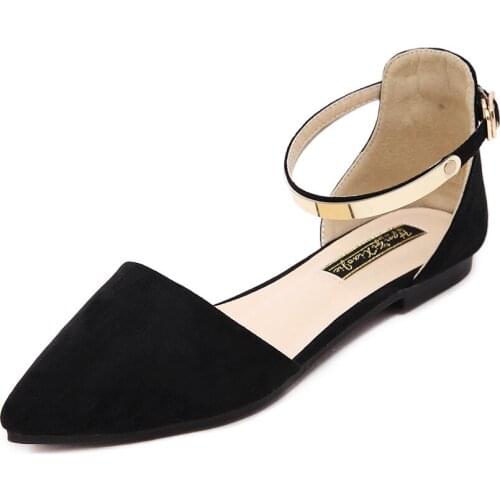 New 2020 Pointed Toe Women Mules Suede Leather Flat Shoes Women Pleated Women Summer Shoes Flats Mujer Plus Size 42