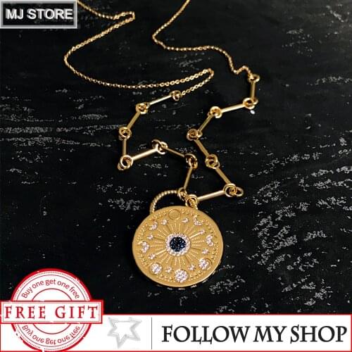 July The New S925 Sterling Silver Adjustable Zircon Disc Necklace Ins Fashion High-end Luxury Brand Monaco Jewelry Woman Gift