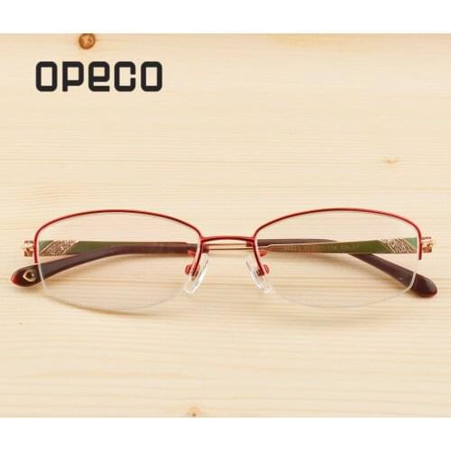 Halfrim womens pure titanium eyeglasses progressive multifocal Photochromic Anti Blue Clear Lens Prescription eyeglasses LB6627