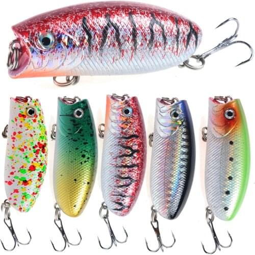 5.5cm 11g 3D Eyes Lifelike Fishing Lure 8# Hooks Pesca Fish Popper Lures Wobbler Isca Artificial Hard Bait Swimbait