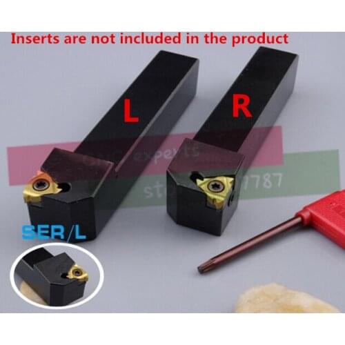SER1010H11 SER1212H11 SER1212H16 SER1616H16 SER2020K16 SER2525M16 CNC External thread Turning tool rod Free shipping