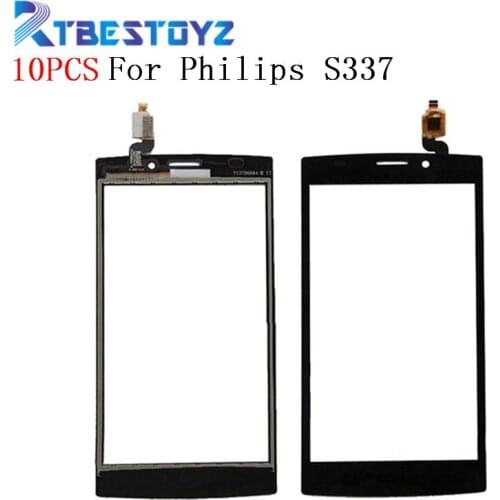RTBESTOYZ 10PCS/Lot 5'' Touch Screen Digitizer Panel For Philips S337 Cellphone Front Glass CTS337 Touchscreen Sensor Repair