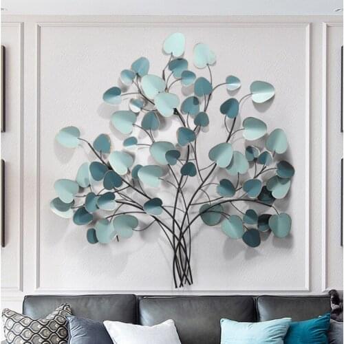 Modern minimalist home decoration accessories fashion Nordic sofa background wall hanging high end metal model room decor