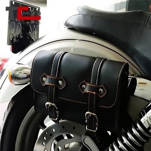 Motorcycle Saddle Bag Sissy Bar Bags Storage Tool Pouch For Harley Sportster XL883 XL1200 For Honda R1200GS Motorcycle tool bags