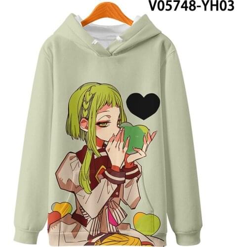 Toilet-Bound Hanako-kun Cosplay Hoodie Hanako-kun Anime Hoodies 3D Print Sweatshirt Spring Autumn Pullover Cosplay Costume