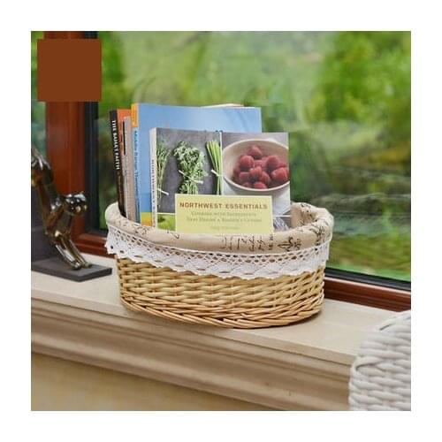 Three Pack Rattan Storage Basket Storage Basket Wicker Dirty Clothes Basket Coffee Table Desktop Storage Box Debris Basket