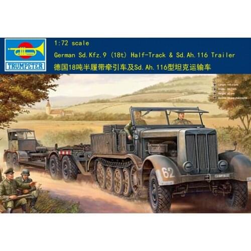 Trumpeter 07275 1/72 Sd.Kfz.9 18ton German Half-Track Sd.Ah.116 Transporter Car TH07167-SMT6