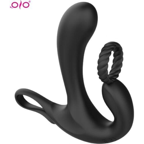 Vibrator USB Charging Waterproof Silicone Anal Plug Vibrator for Men