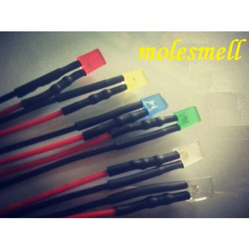 100pcs 2x5x7mm 24v water clear/diffused LED Light Set Pre-Wired 24V DC Wired red yellow blue green white orange pink