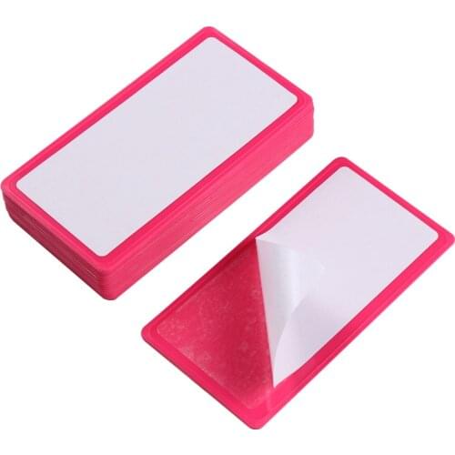 15Pcs 12*6cm Rose Red Plastic Nail Art Soft DIY Stamping Plate Holder/Backing