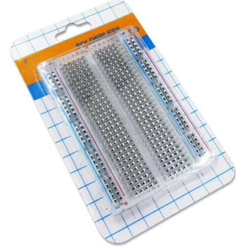 400 Tie Point Interlocking Solderless mini Breadboard Transparent breadboard 83X55 mm Crystal Breadboard T