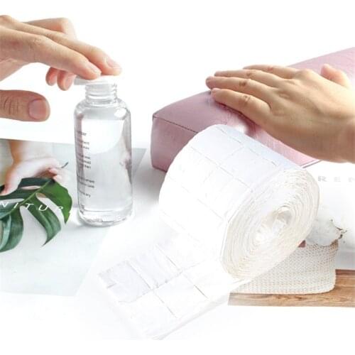 500pc/rollNail Cotton Wipes UV Gel Nail Tips Polish Remover Cleaner Lint Paper Pad Soak Nail Art Cleaning Manicure Tool