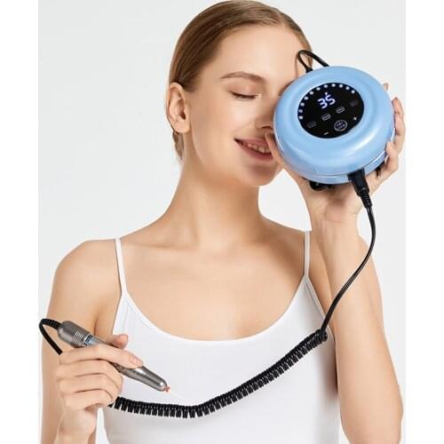 Strong Power Electric Nail Drill Machine 65W 35000RPM Manicure Machine Professional Nail File in Home and Salon Use LED Display