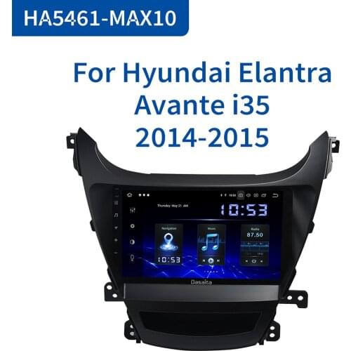 Dasaita 9" Display Autoradio Android 10.0 Multimedia Player Car Radio Player Stereo for Elantra 2014 2015 GPS 1 Din Navigation