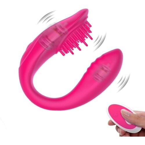Wireless Vibrator for Women U Shaped G Spot Penis Dildo Clitoris Stimulator Double Vibrators Sex Toys Shop for Couples Adult