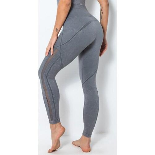 Seamless Knitting Hip-Lifting Yoga Pants Women High-Waist Stretch Tight Sports Squat Leggings Running Quick Dry Fitness Legging