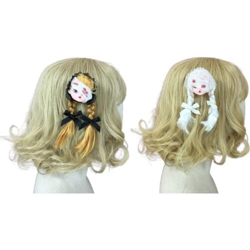 Bandaged Doll Brooches Halloween Lace Hair Side Clips Bloody Doll Pins Fashion Jewelry Decoration Backpack Decor
