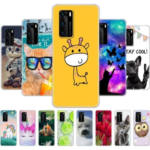 For Huawei P40 Case Soft Silicon TPU Phone Back On Huawei P40 Pro P40Pro P 40 Cover Bumper Fundas