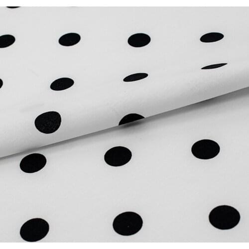 Black Wave Point Dyeing Pure Cotton Fabric For Dress Tissus Au MÈTre Telas Algodon Estampadas Ткань Для Шитья Sewing Tissu Tela